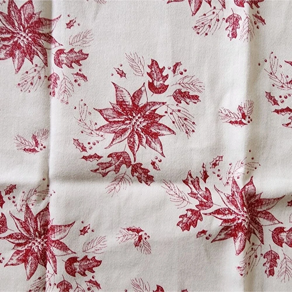 Poinsettia 19x19 Cloth Dinner Napkins Set of 6